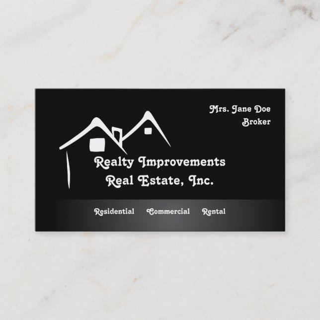 Abstract Homes Real Estate Business Card (Front)