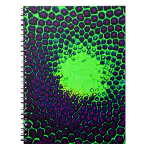 Abstract Honeycomb Design green and purple Notebook