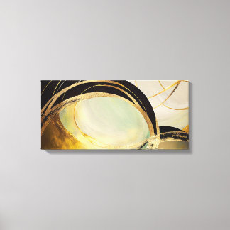 Abstract Horizontal Canvas with Golden Effect