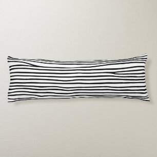 Abstract horizontal lines_black body cushion