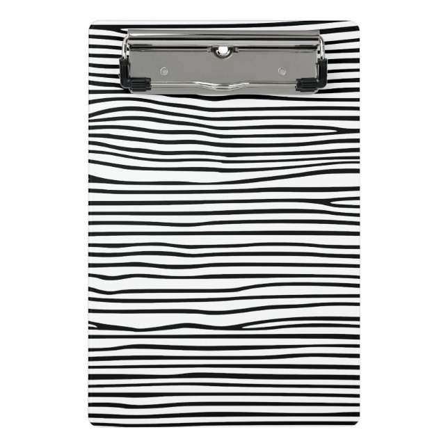 Abstract horizontal lines_black mini clipboard (Front)