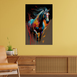 Abstract Horse 2 Poster
