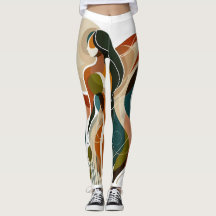 Abstract Horse and Woman Leggings