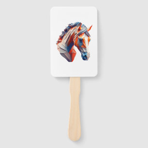 Abstract Horse Art A Colourful Twist on Wildlife I Hand Fan