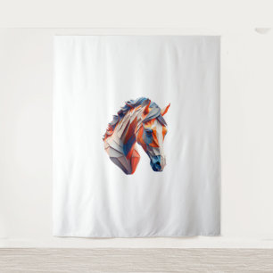 Abstract Horse Art A Colourful Twist on Wildlife I Tapestry