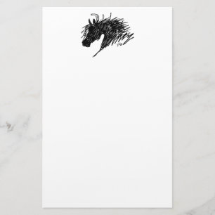 Abstract Horse Head art Stationery