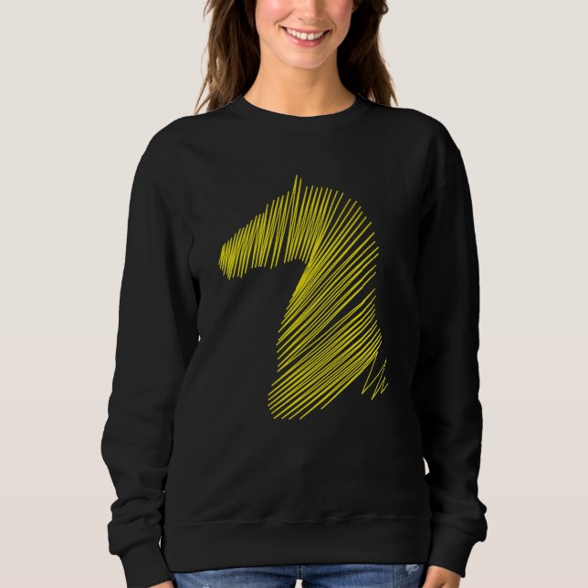 Abstract Horse Head – Minimalist Line Art Tee (Front)
