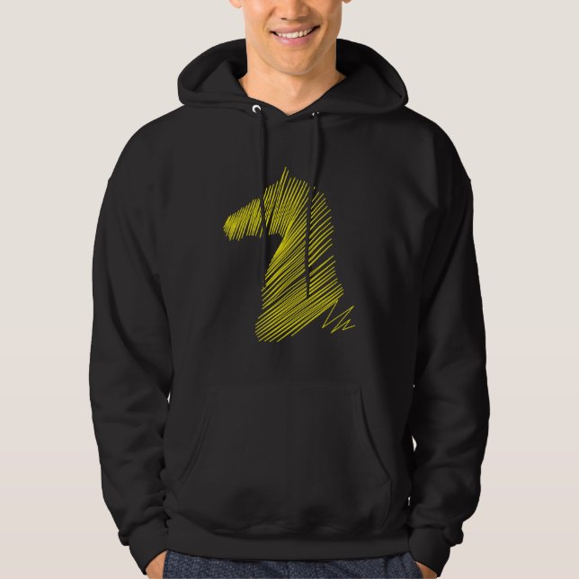 Abstract Horse Head – Minimalist Line Art Tee (Front)