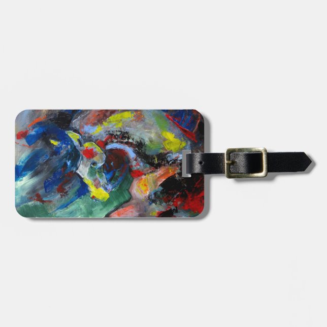 Abstract Horse Luggage Tag (Front Horizontal)