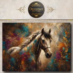 Abstract Horse Portrait Wall Art Horse Lover Decor Tissue Paper