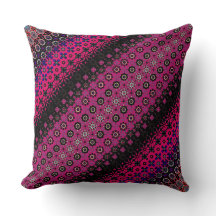 Abstract Hot Pink Pattern Throw Pillow