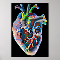 Abstract Human Anatomy biology Heart Original Art