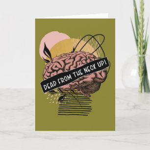 Abstract Human brain Thank You Card