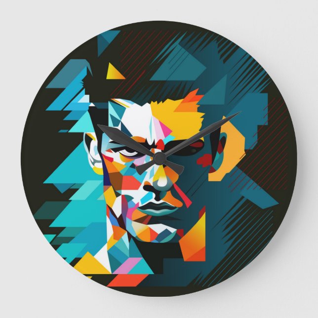 Abstract human face  large clock (Front)