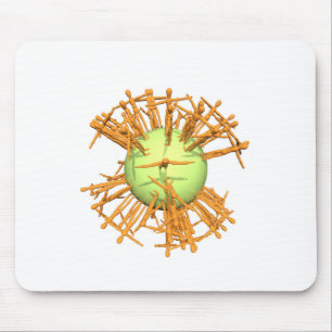 Abstract human mouse mat