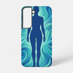 Abstract Human Ocean Blue Samsung Cases