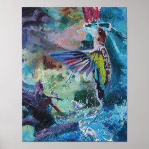 Abstract Hummer Poster
