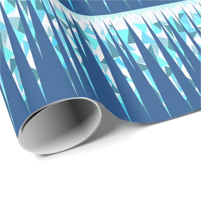 Abstract Icicles Custom Wrapping Paper (Roll Corner)