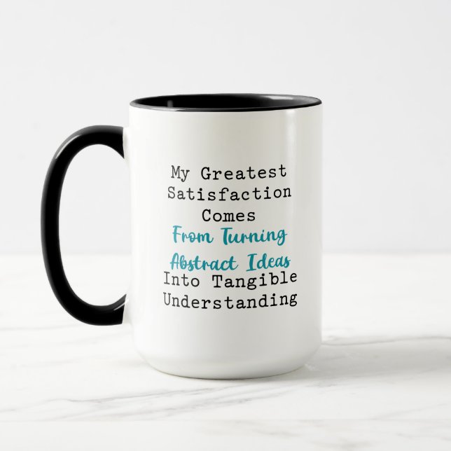 Abstract Ideas Tangible Understanding Math Mug (Left)