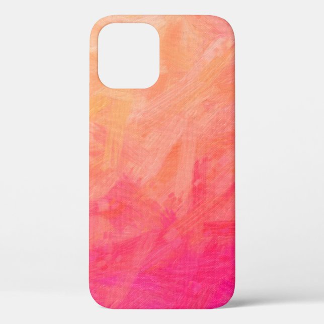 Abstract illustration of pink, yellow Bristle Brus Case-Mate iPhone Case (Back)