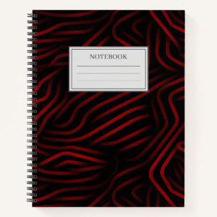 Abstract illustration of red squiggly lines notebook