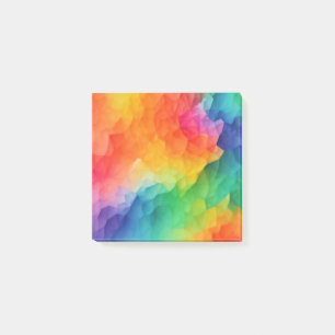 abstract illustration rainbow colors post-it notes