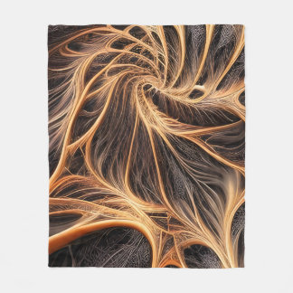 Abstract image - 3D Fractal, digital art, braun Fleece Blanket