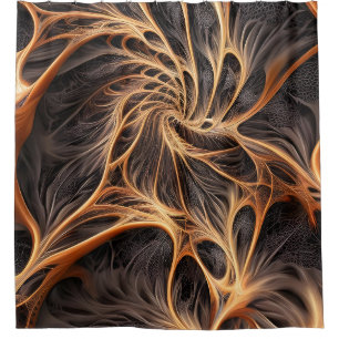 Abstract image - 3D Fractal, digital art, braun Shower Curtain