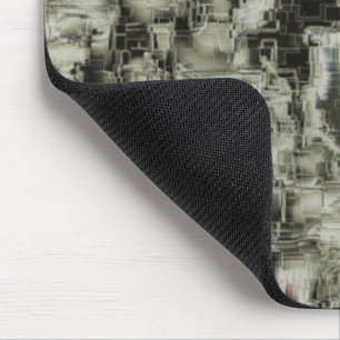 Abstract image carved mosaic in shades of grey thr mouse mat