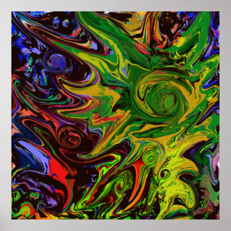 Abstract image entitled "Worlds arise" Poster