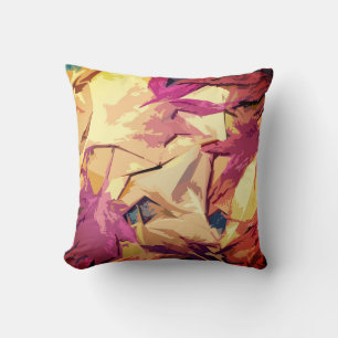 Abstract image of autumn leaves cushion
