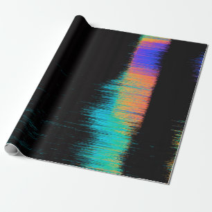 Abstract image of glitched LED screen. Broken vide Wrapping Paper