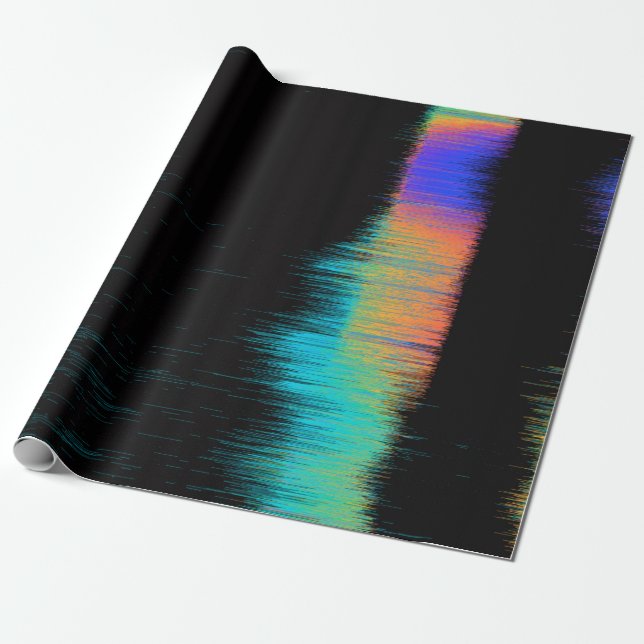 Abstract image of glitched LED screen. Broken vide Wrapping Paper (Unrolled)