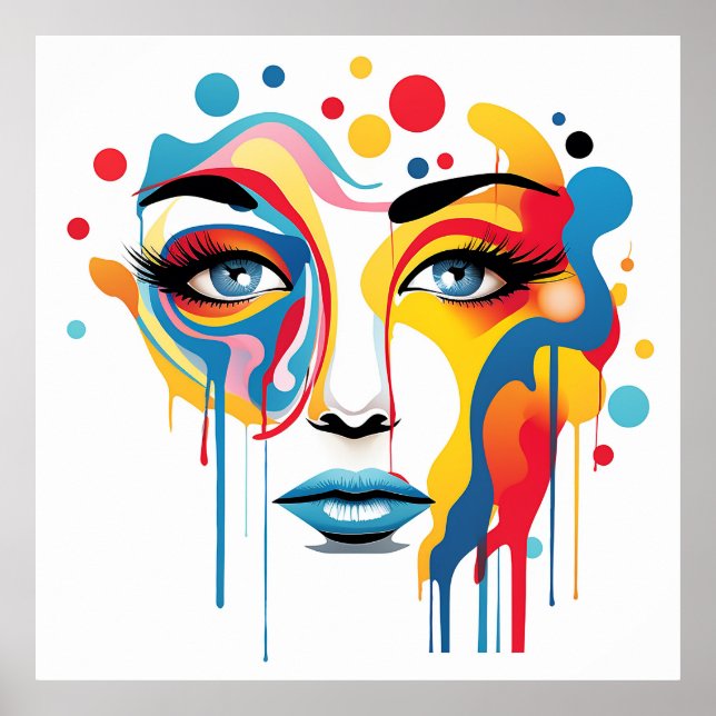 abstract image portrait of a woman poster (Front)