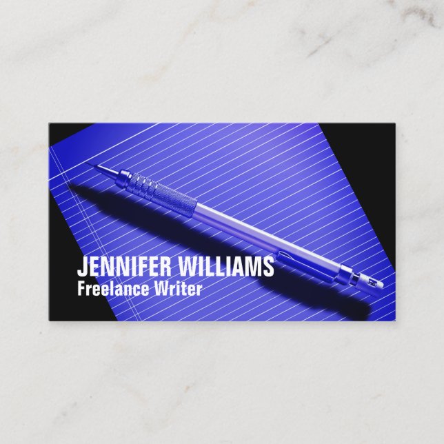 Abstract image writers style look business card (Front)
