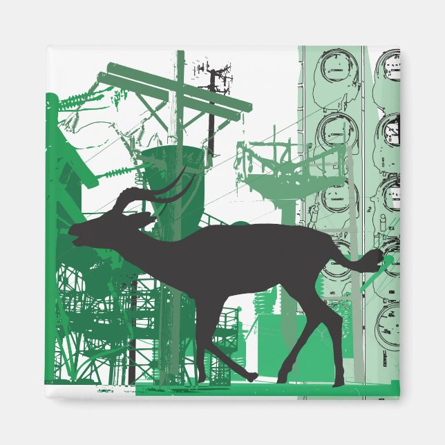 Abstract Impala Magnet (Front)