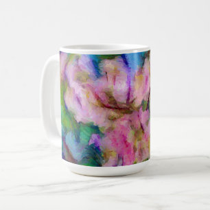 Abstract Impressionist Floral Flower Cup Mug