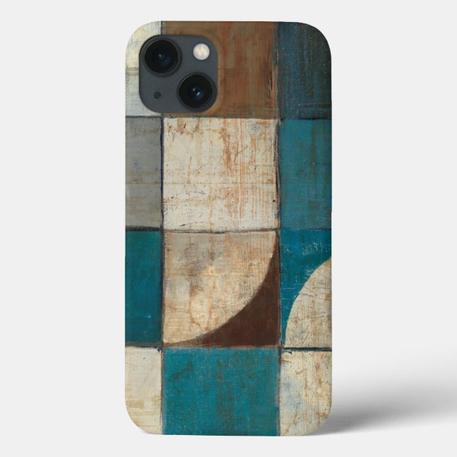 Abstract in Blue and Brown Case-Mate iPhone Case (Back)