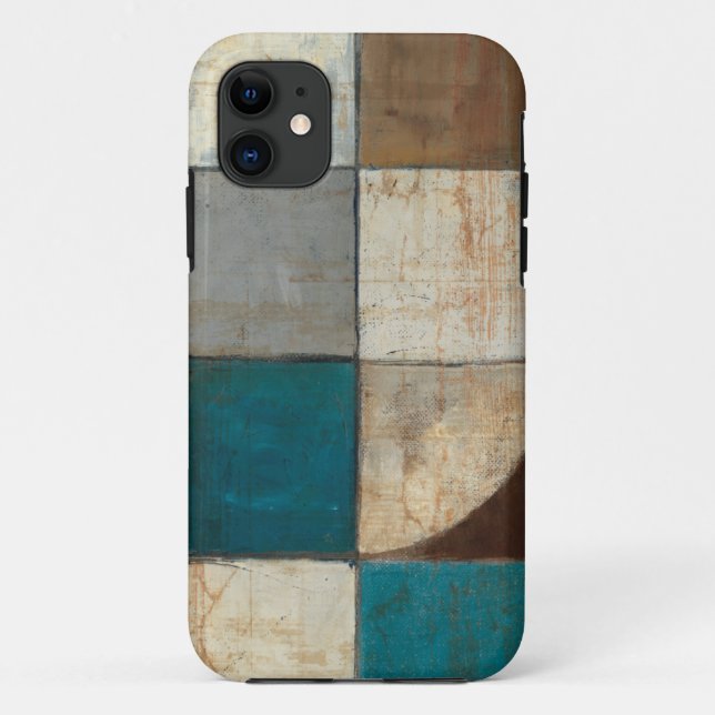 Abstract in Blue and Brown Case-Mate iPhone Case (Back)