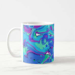 Abstract In Blues, Greens, & Purples Coffee Mug
