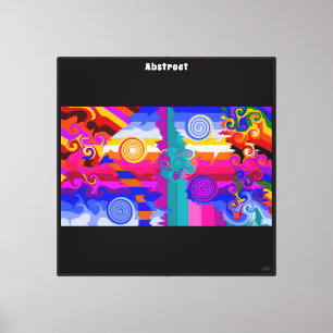 Abstract in Brights by Orchid Canvas Print
