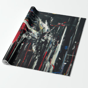 Abstract in dark colours wrapping paper