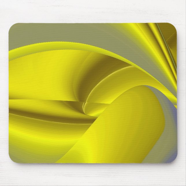 Abstract in gold-yellow blue mouse mat (Front)
