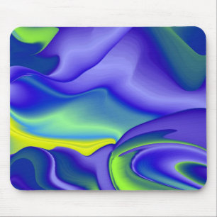 Abstract in green and purple mouse mat