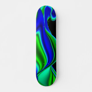 Abstract in green blue skateboard
