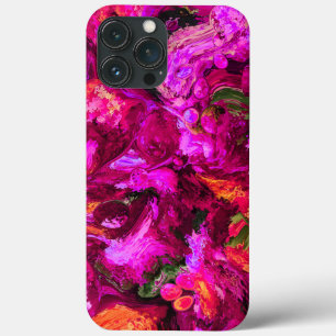 Abstract In Purples, Oranges, & Greens  iPhone 13 Pro Max Case