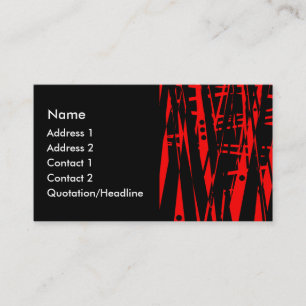 Abstract in Red and Black Business Card