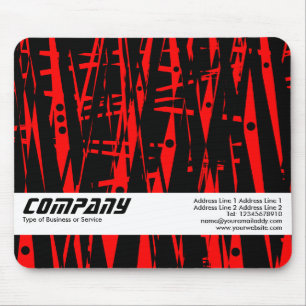 Abstract in Red and Black, Business Mouse Mat