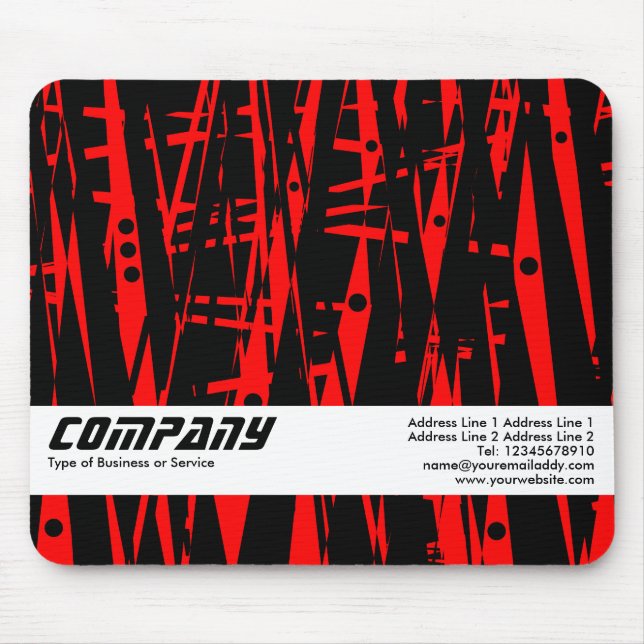 Abstract in Red and Black, Business Mouse Mat (Front)