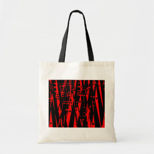 Abstract in Red and Black Tote Bag